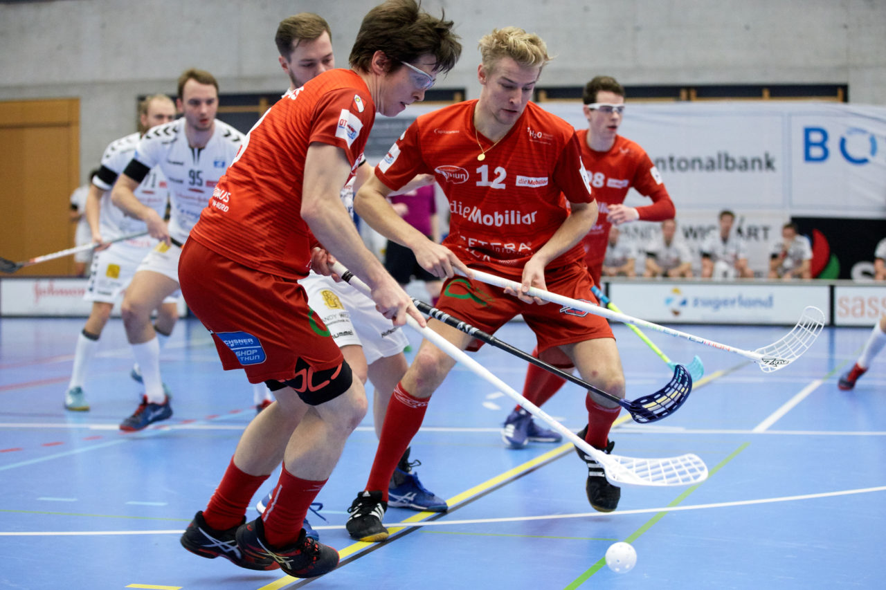 Zug United Herren NLA
Zug United - UHC Thun 
Resultat 8 : 4 am 20. Januar 2018 in der Sporthalle  Schönenbühl in Unterägeri 
Bild: Michael Peter