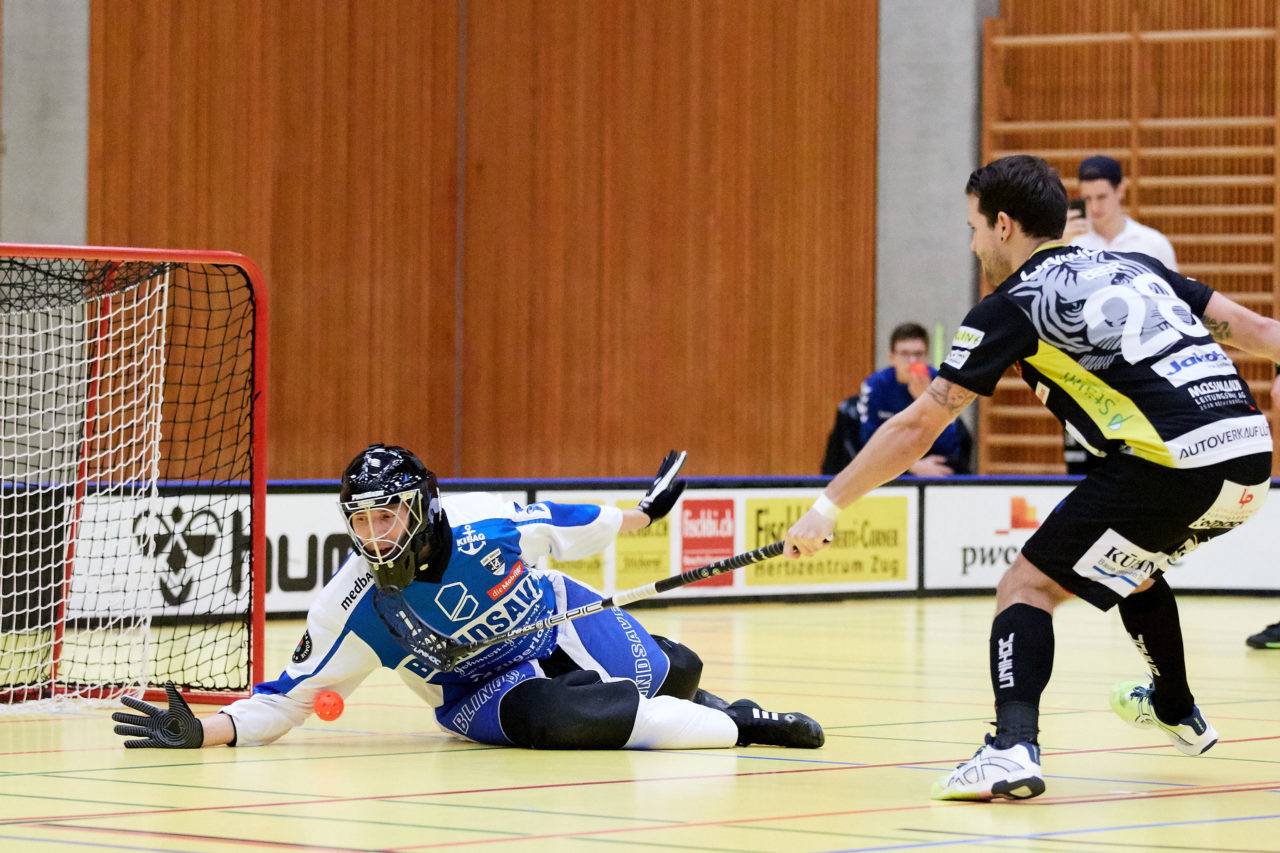 Zug United Herren NLA
Zug United - Unihockey Tigers Langnau 
Resultat 8 : 11 am 6. Januar 2018 in der Sporthalle in Zug 
Bild: Michael Peter