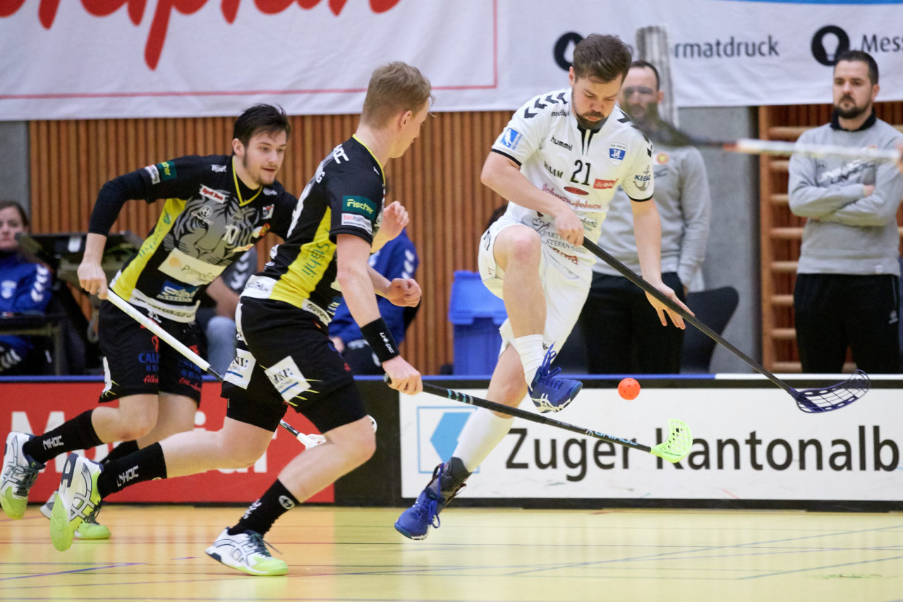 Zug United Herren NLA
Zug United - Unihockey Tigers Langnau 
Resultat 8 : 11 am 6. Januar 2018 in der Sporthalle in Zug 
Bild: Michael Peter