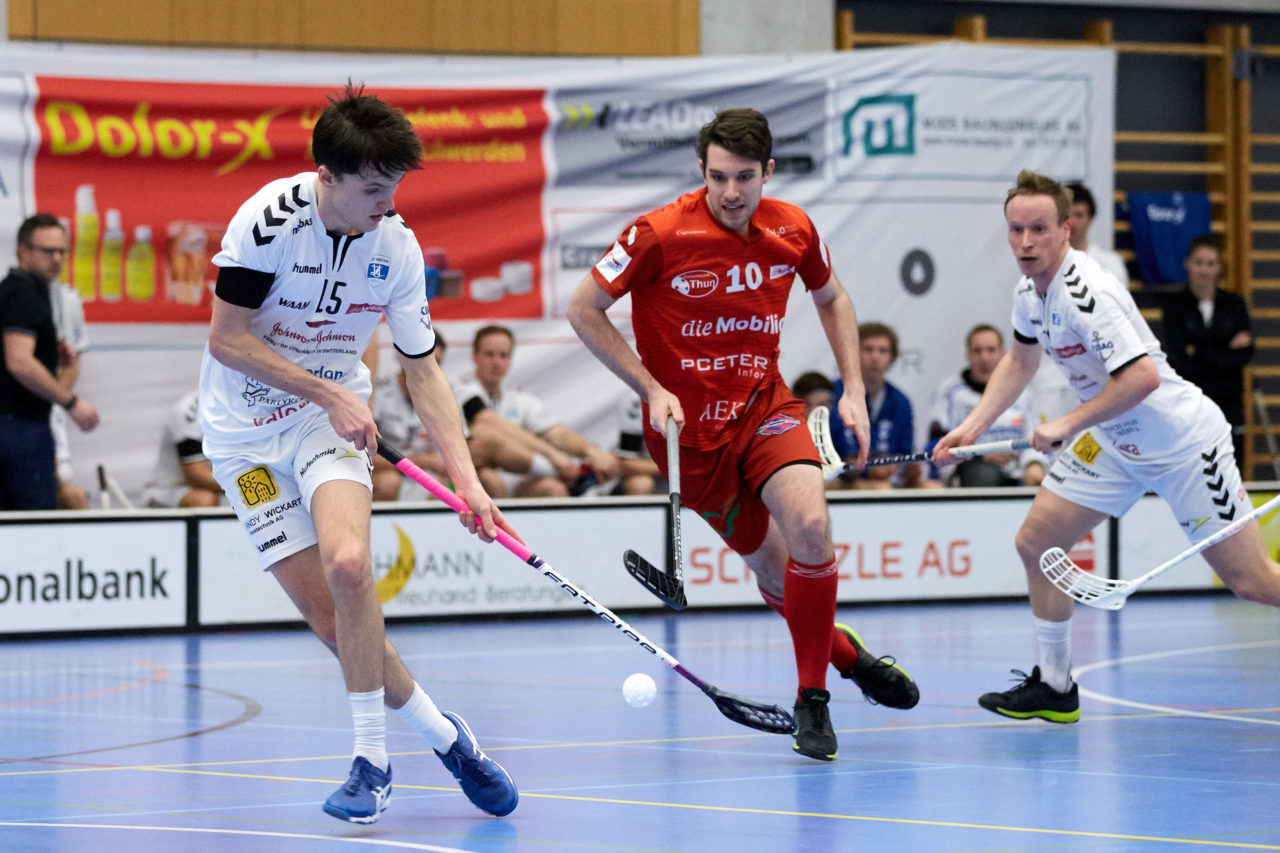 Zug United Herren NLA
Zug United - UHC Thun 
Resultat 8 : 4 am 20. Januar 2018 in der Sporthalle  Schönenbühl in Unterägeri 
Bild: Michael Peter