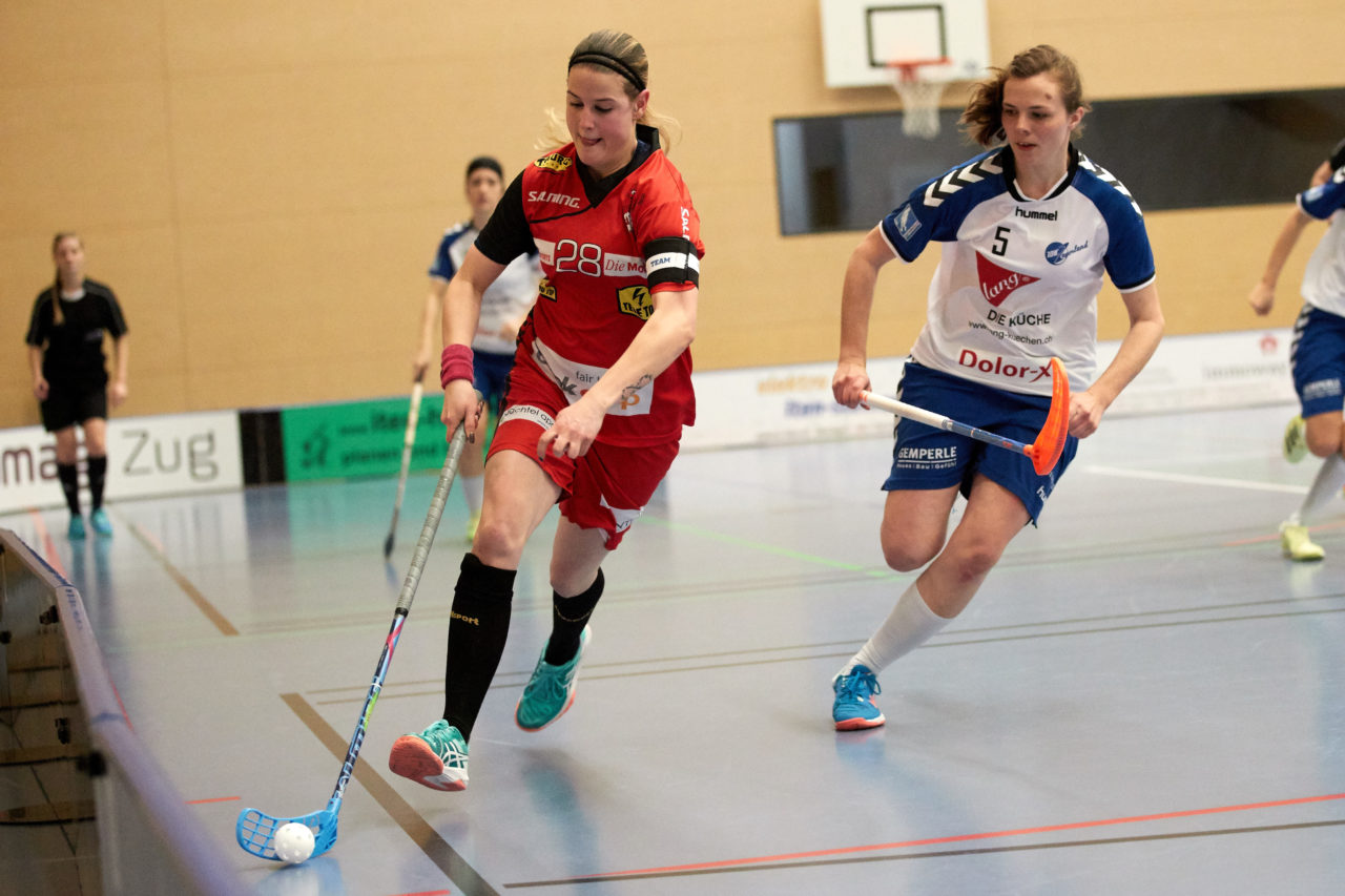 UHC Zugerland - Red Ants Rychenberg Winterthur 
Resultat 3 : 7 am 7. Januar 2018 in der Sporthalle  Hofmatt in Oberägeri 
Bild: Michael Peter