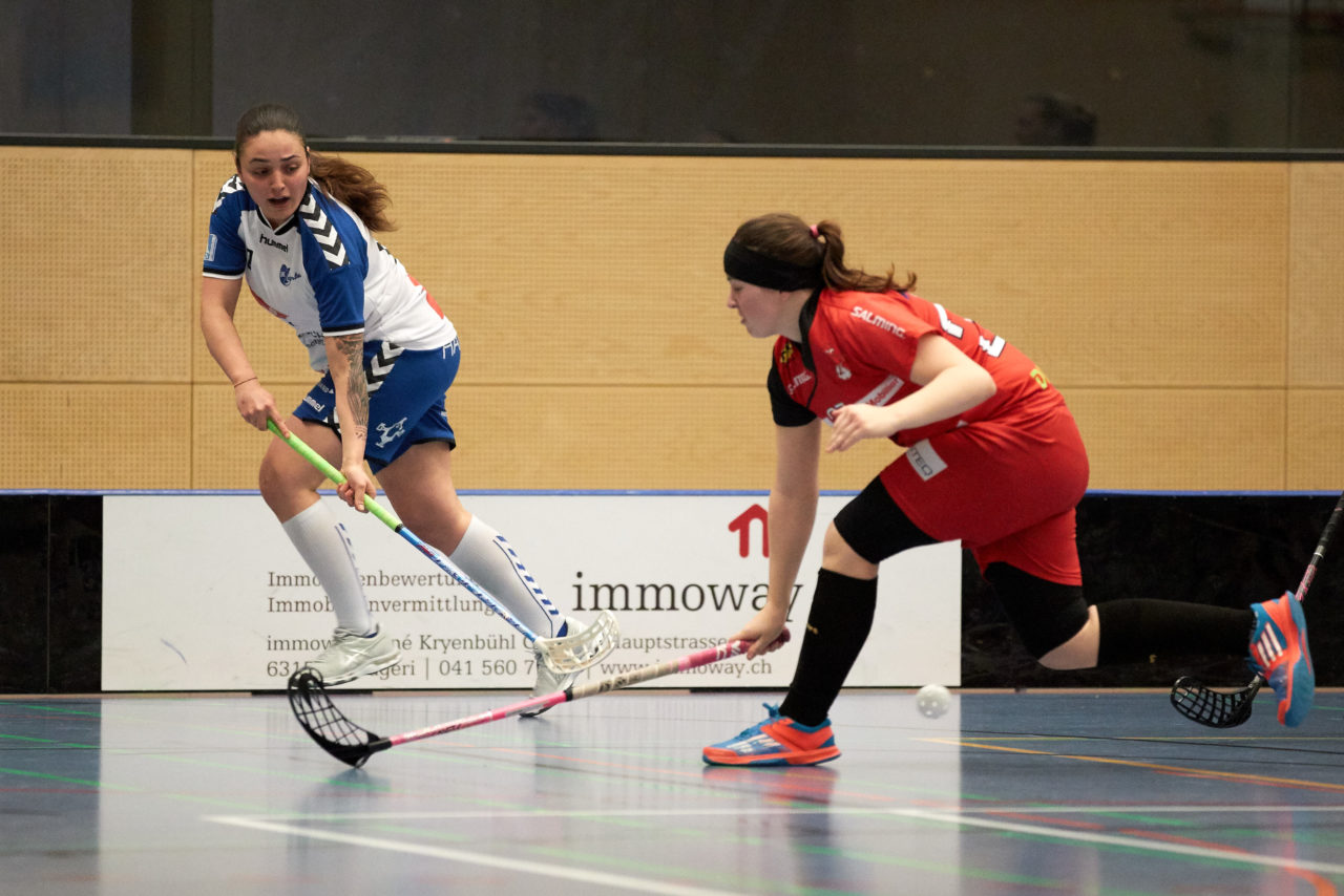 UHC Zugerland - Red Ants Rychenberg Winterthur 
Resultat 3 : 7 am 7. Januar 2018 in der Sporthalle  Hofmatt in Oberägeri 
Bild: Michael Peter