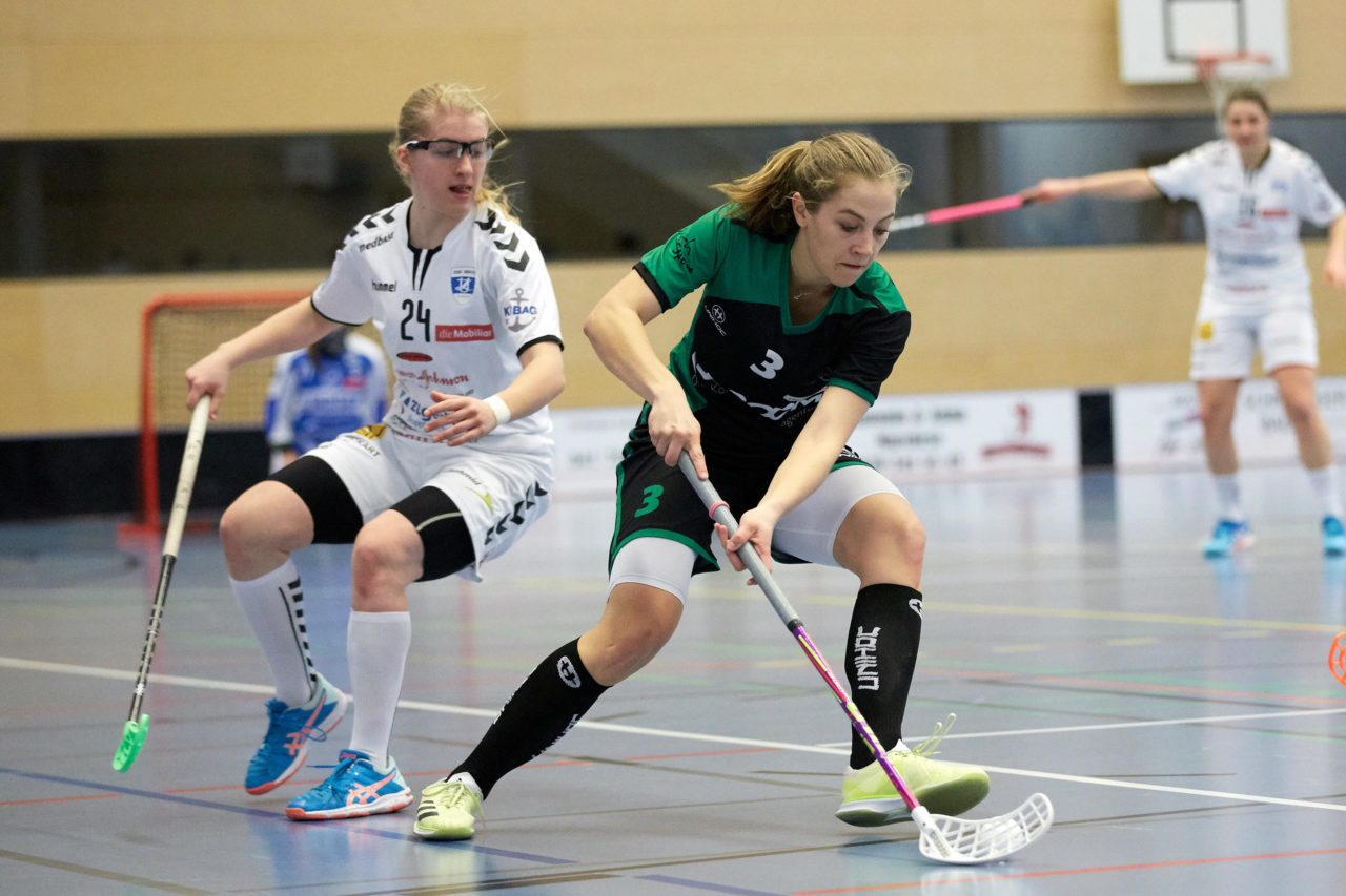 Zug United Damen NLA 
Zug United - UHC Waldkirch St Gallen 
Resultat 3 :4 nach Verlängerung am 17. Februar 2018 in der Sporthalle  Hofmatt in Oberägeri 
Bild: Michael Peter