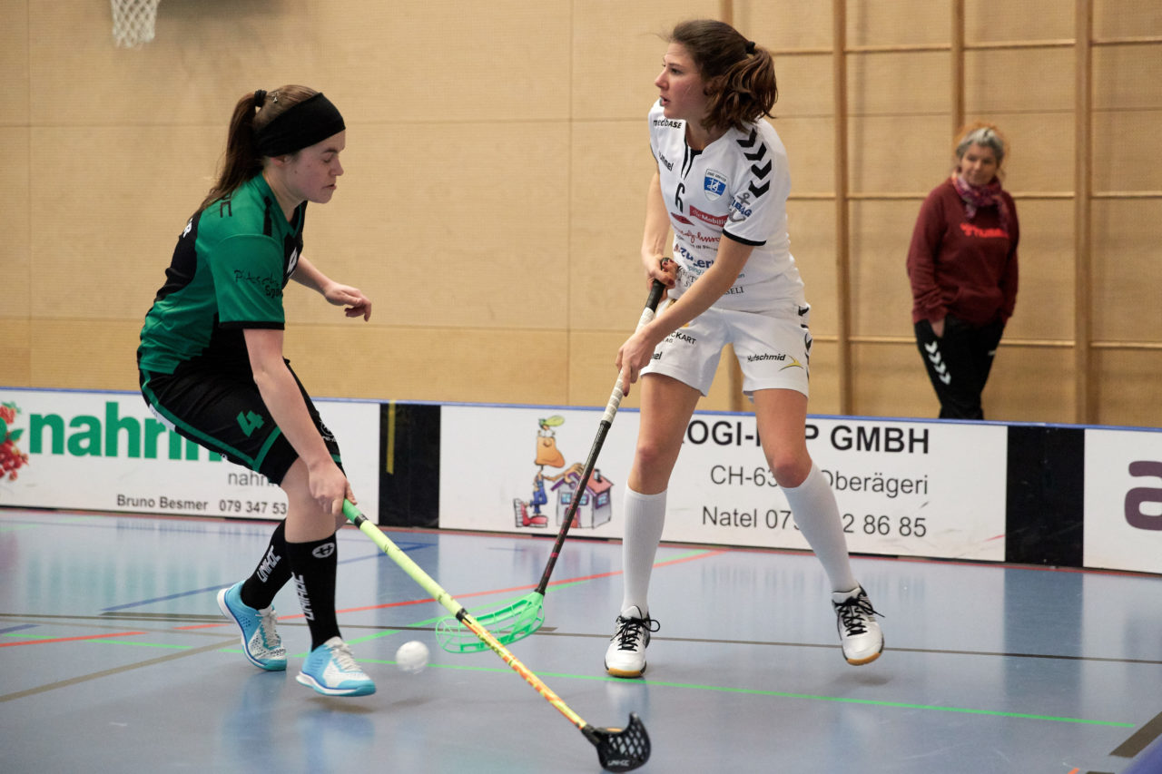 Zug United Damen NLA 
Zug United - UHC Waldkirch St Gallen 
Resultat 3 :4 nach Verlängerung am 17. Februar 2018 in der Sporthalle  Hofmatt in Oberägeri 
Bild: Michael Peter