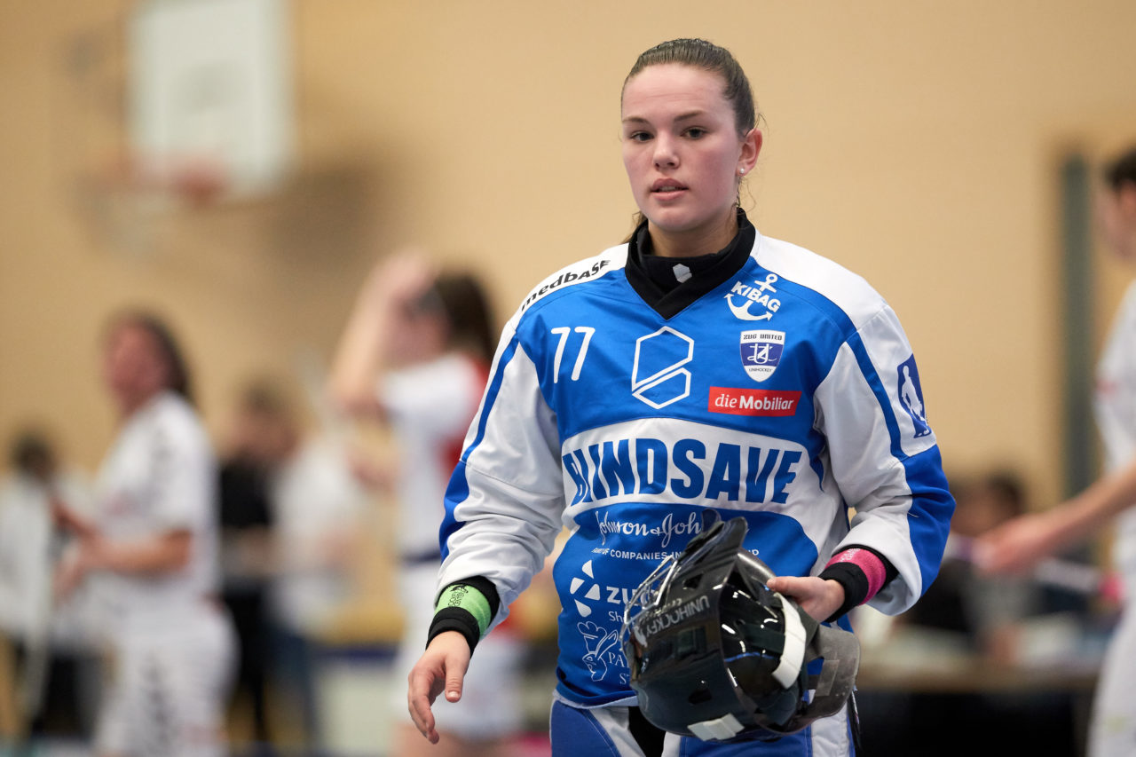 Zug United Damen NLA 
Zug United - UHC Waldkirch St Gallen 
Resultat 3 :4 nach Verlängerung am 17. Februar 2018 in der Sporthalle  Hofmatt in Oberägeri 
Bild: Michael Peter