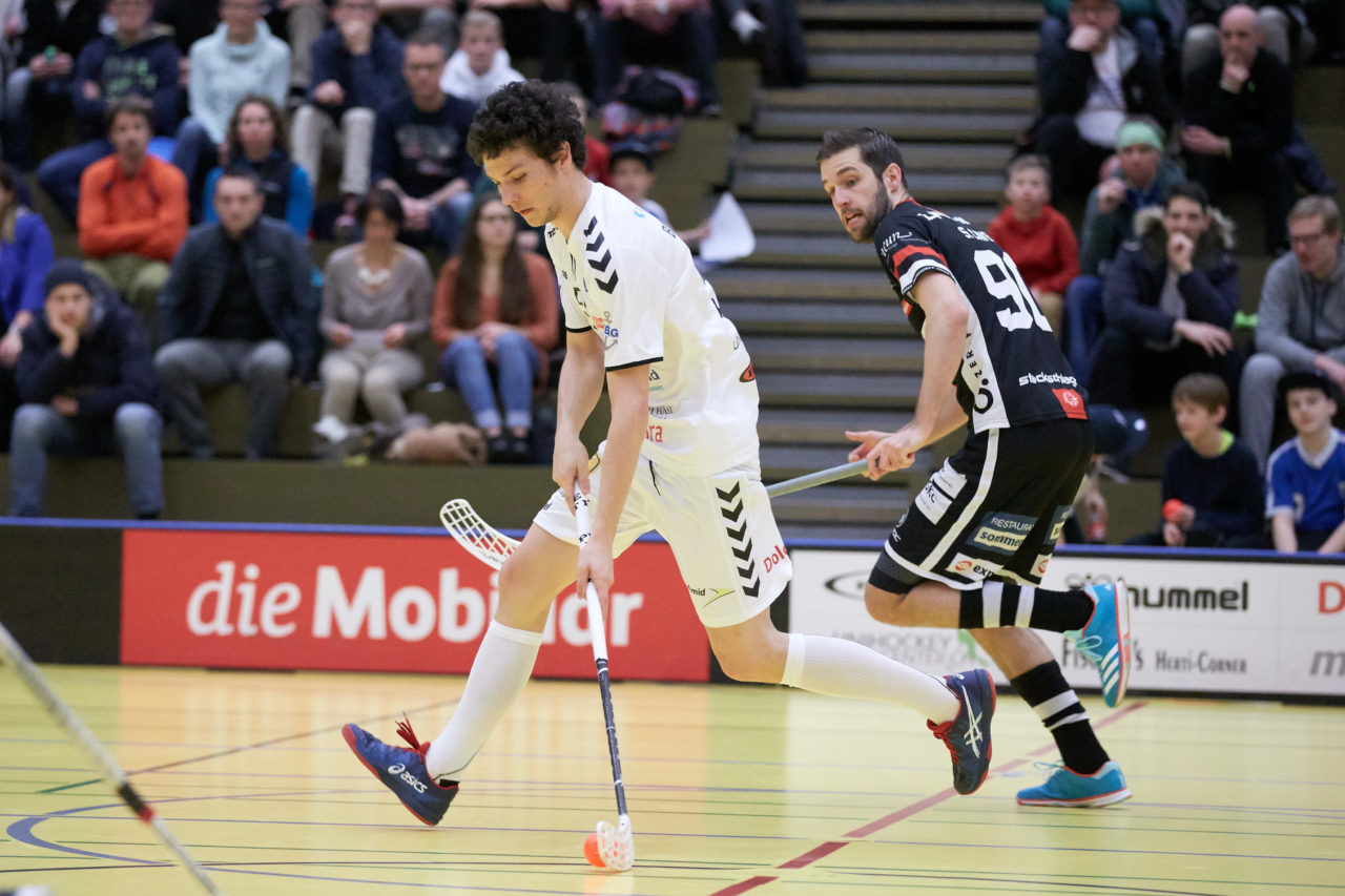 Zug United Herren NLA
Zug United - Chur Unihockey
Resultat 11 : 8 am 18. Februar 2018 in der Sporthalle in Zug 
Bild: Michael Peter