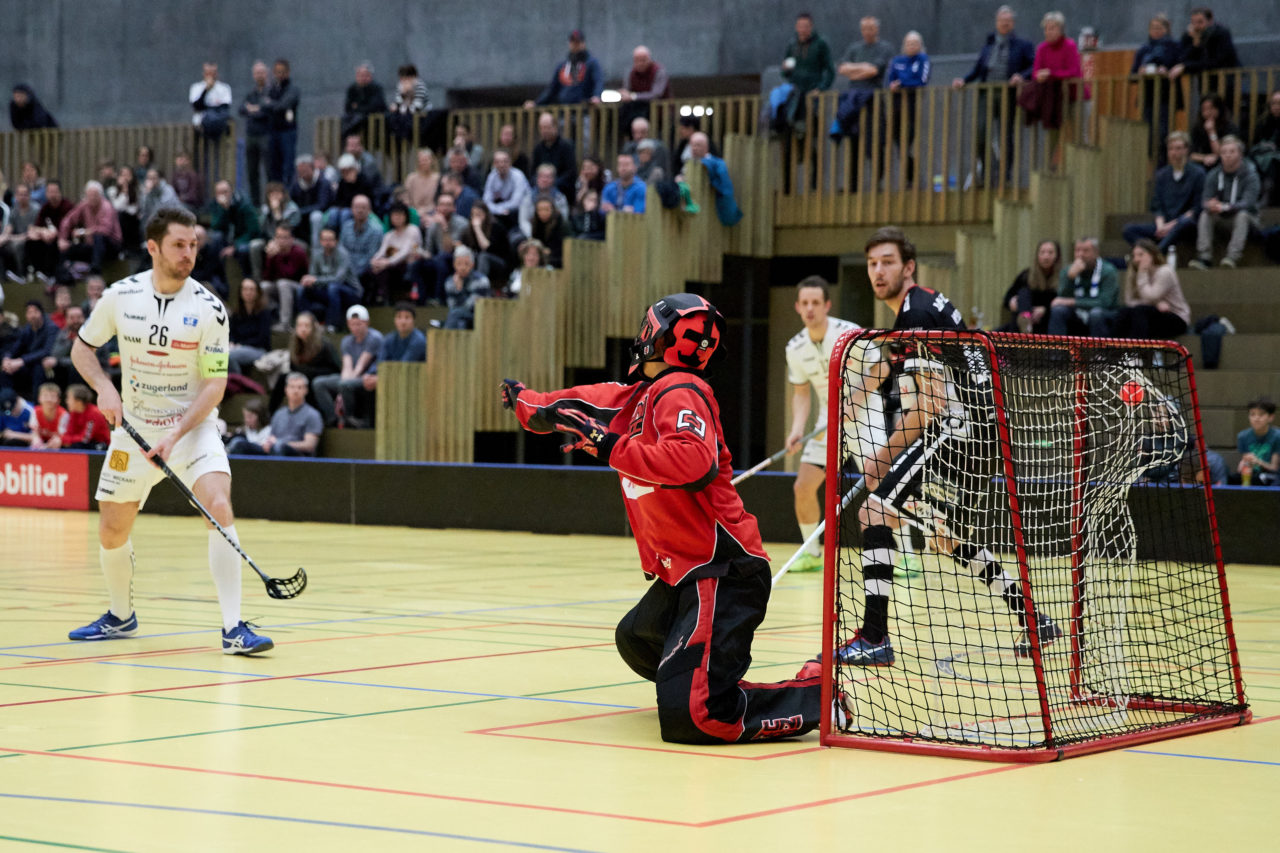 Zug United Herren NLA
Zug United - Chur Unihockey
Resultat 11 : 8 am 18. Februar 2018 in der Sporthalle in Zug 
Bild: Michael Peter