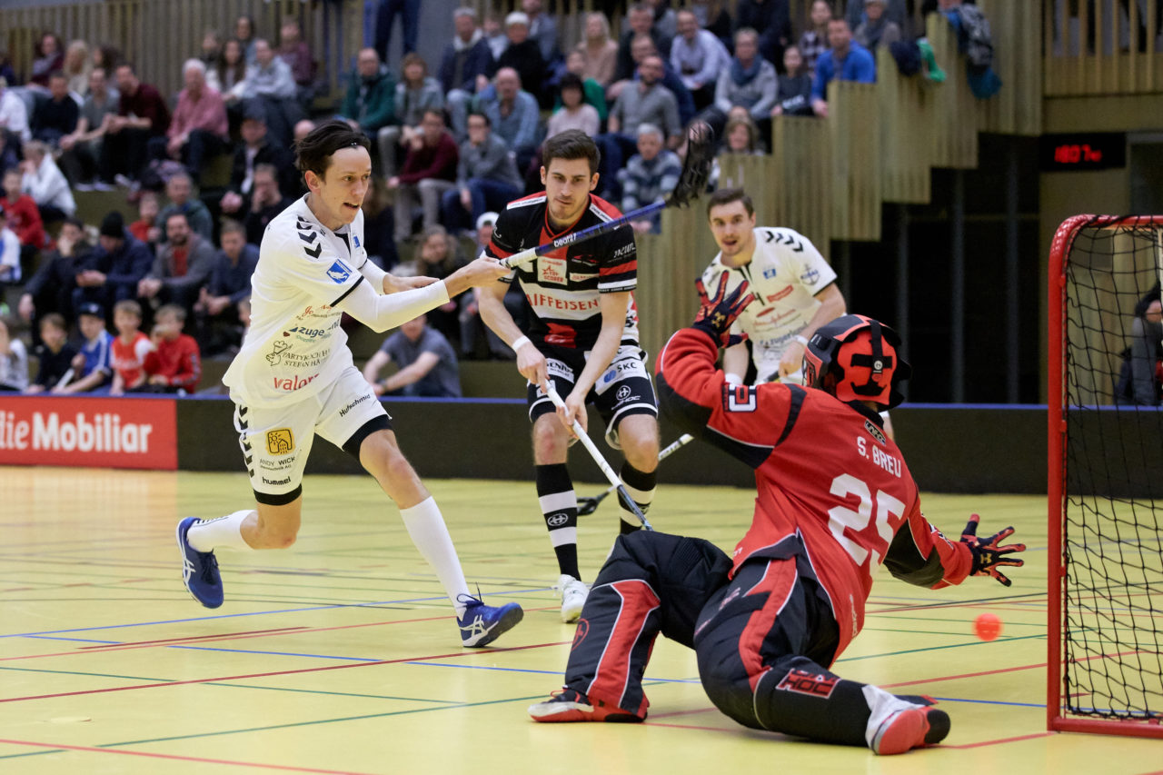 Zug United Herren NLA
Zug United - Chur Unihockey
Resultat 11 : 8 am 18. Februar 2018 in der Sporthalle in Zug 
Bild: Michael Peter