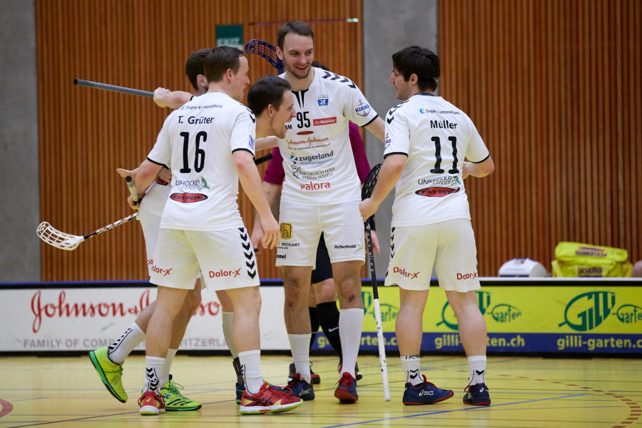 Zug United Herren NLA
Zug United - Chur Unihockey
Resultat 11 : 8 am 18. Februar 2018 in der Sporthalle in Zug 
Bild: Michael Peter