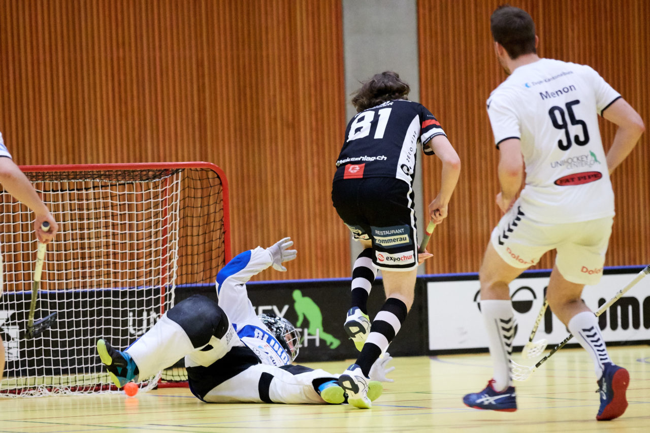 Zug United Herren NLA
Zug United - Chur Unihockey
Resultat 11 : 8 am 18. Februar 2018 in der Sporthalle in Zug 
Bild: Michael Peter
