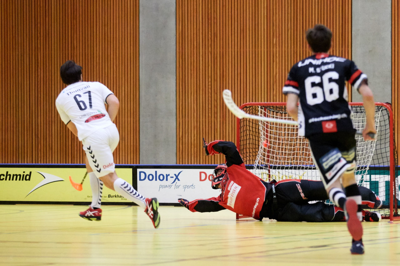 Zug United Herren NLA
Zug United - Chur Unihockey
Resultat 11 : 8 am 18. Februar 2018 in der Sporthalle in Zug 
Bild: Michael Peter