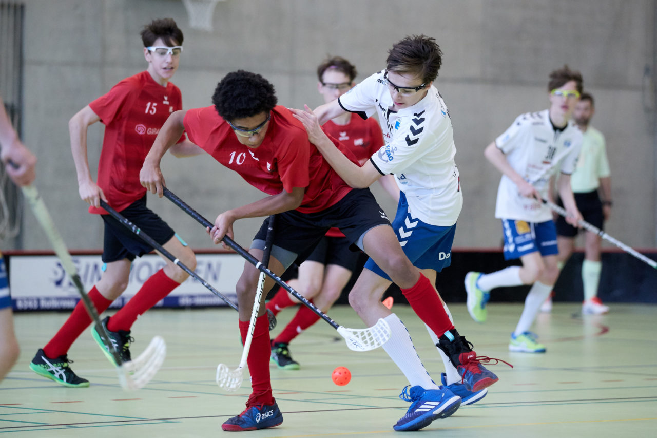 Junioren U16A Zug United - UHC Alligator Malans 
Resultat 10 : 8 am 11. Februar 2018 in der Sporthalle Dorfmatt in Rotkreuz 
Bild: Michael Peter