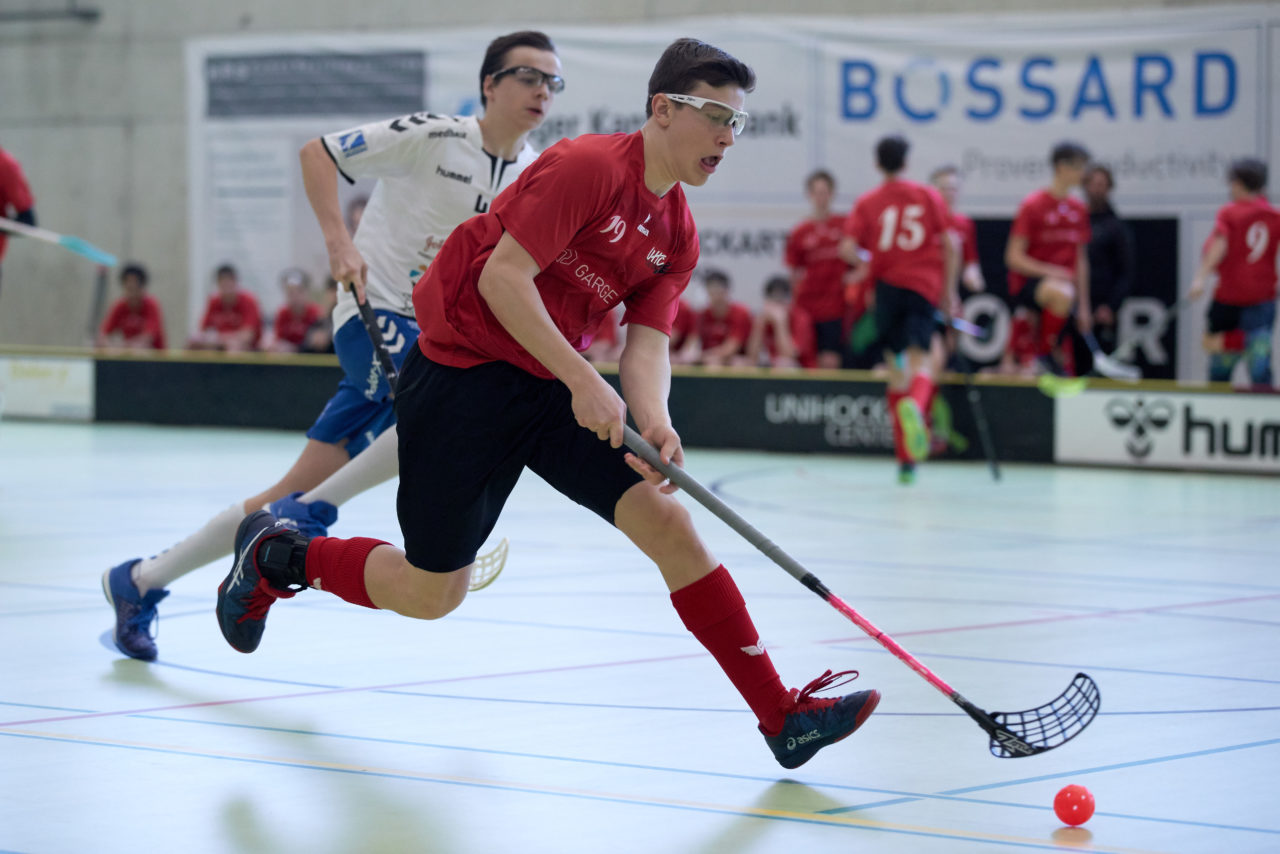 Junioren U16A Zug United - UHC Alligator Malans 
Resultat 10 : 8 am 11. Februar 2018 in der Sporthalle Dorfmatt in Rotkreuz 
Bild: Michael Peter