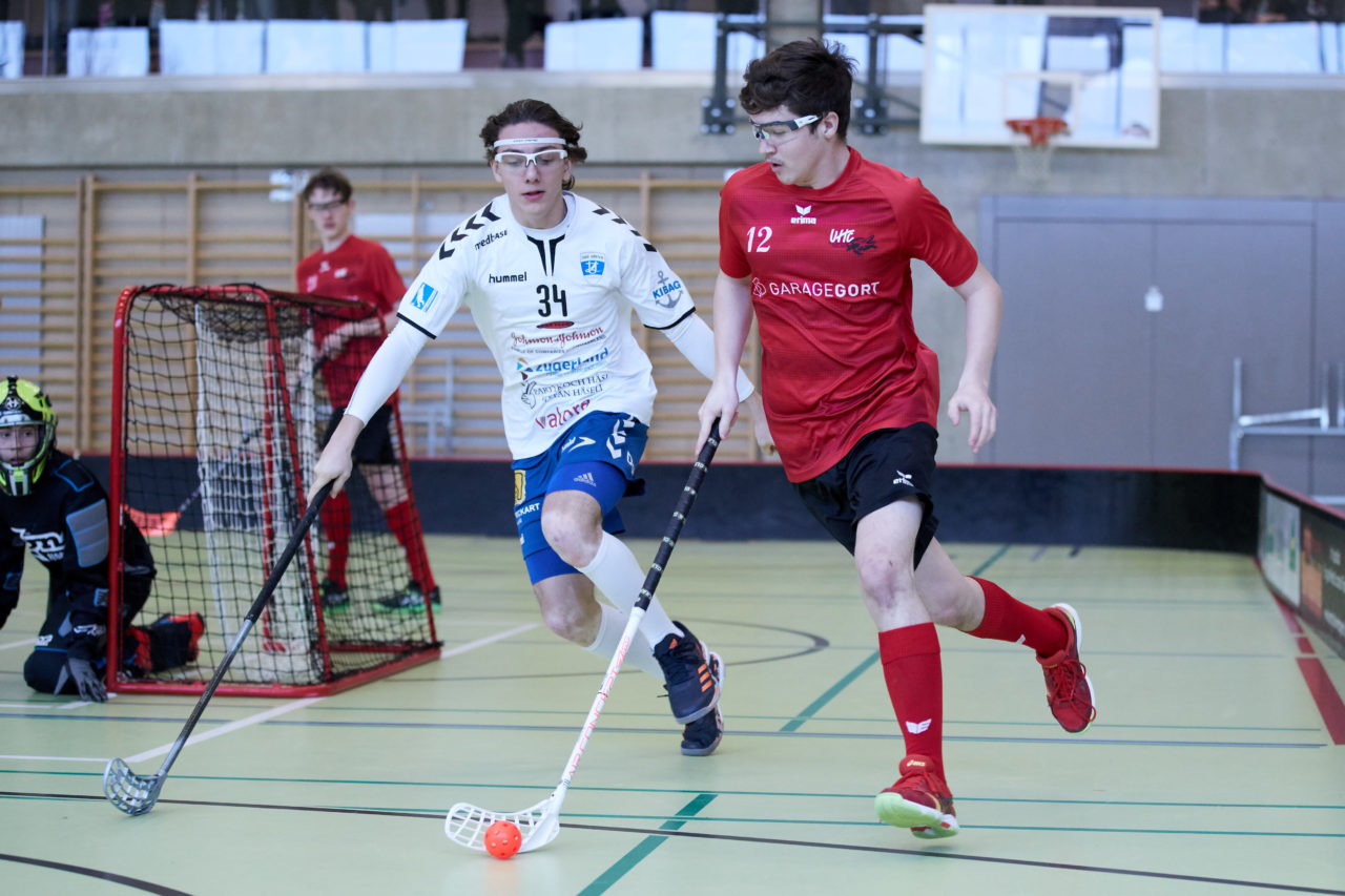 Junioren U16A Zug United - UHC Alligator Malans 
Resultat 10 : 8 am 11. Februar 2018 in der Sporthalle Dorfmatt in Rotkreuz 
Bild: Michael Peter