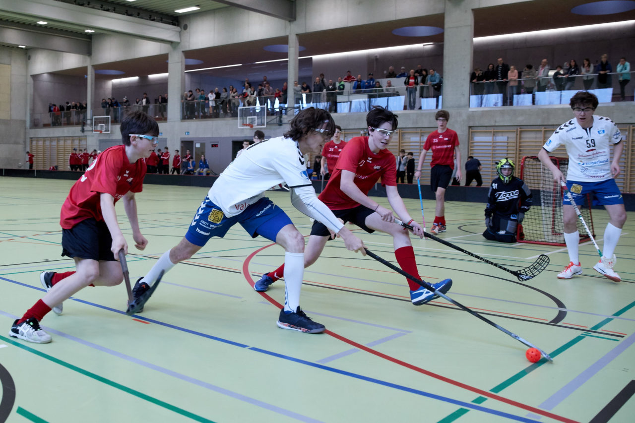 Junioren U16A Zug United - UHC Alligator Malans 
Resultat 10 : 8 am 11. Februar 2018 in der Sporthalle Dorfmatt in Rotkreuz 
Bild: Michael Peter