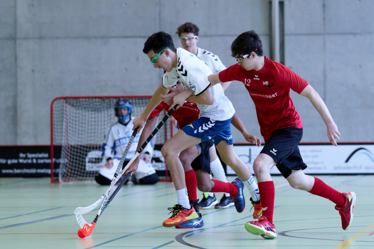 Junioren U16A Zug United - UHC Alligator Malans 
Resultat 10 : 8 am 11. Februar 2018 in der Sporthalle Dorfmatt in Rotkreuz 
Bild: Michael Peter