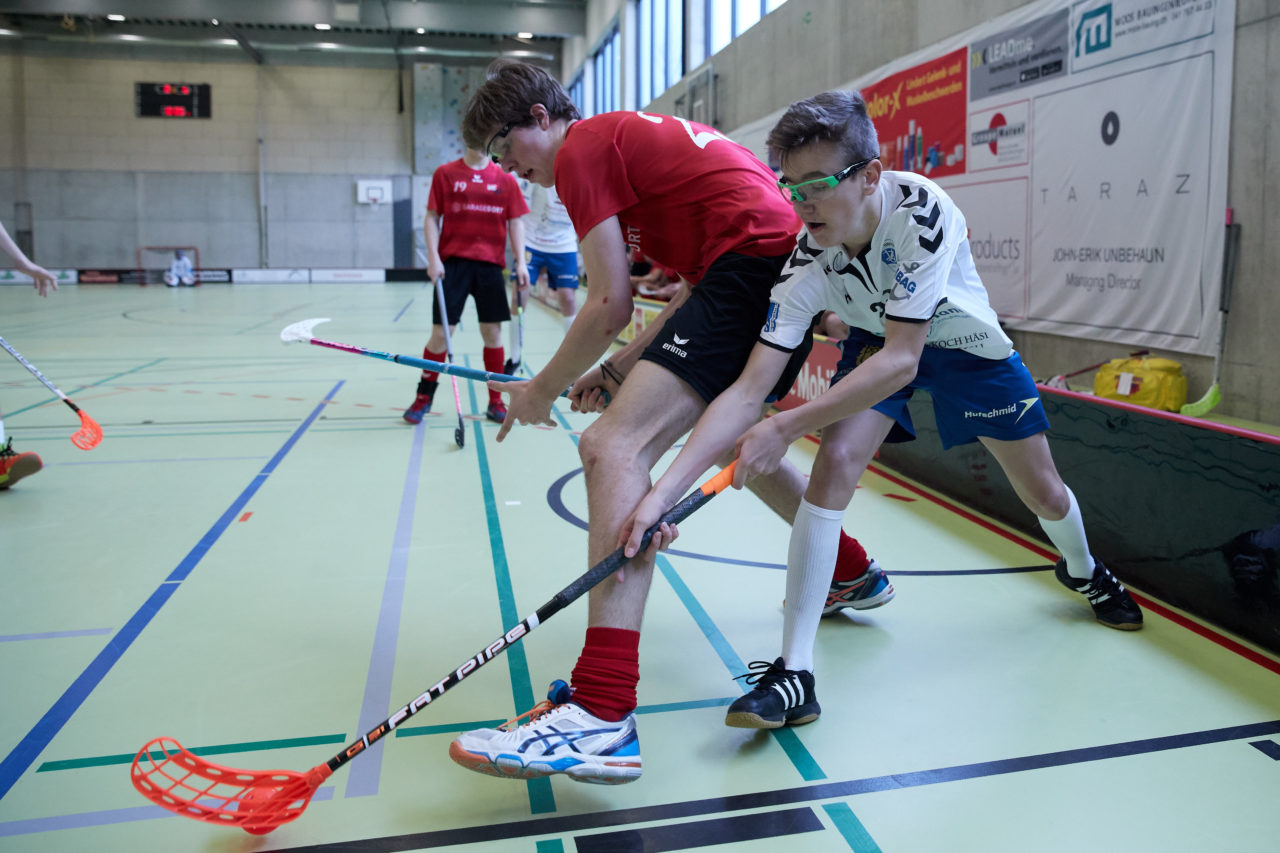 Junioren U16A Zug United - UHC Alligator Malans 
Resultat 10 : 8 am 11. Februar 2018 in der Sporthalle Dorfmatt in Rotkreuz 
Bild: Michael Peter