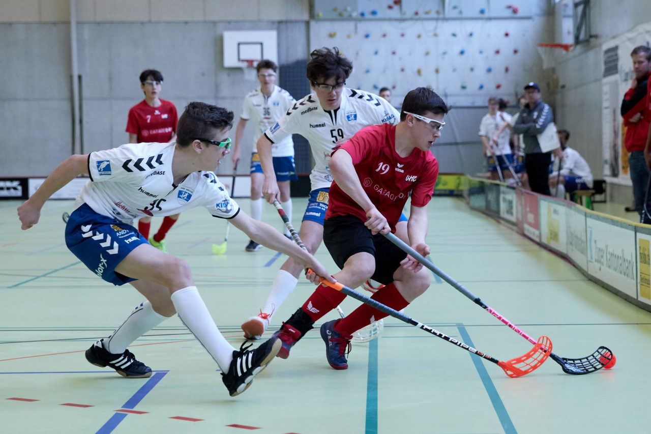 Junioren U16A Zug United - UHC Alligator Malans 
Resultat 10 : 8 am 11. Februar 2018 in der Sporthalle Dorfmatt in Rotkreuz 
Bild: Michael Peter