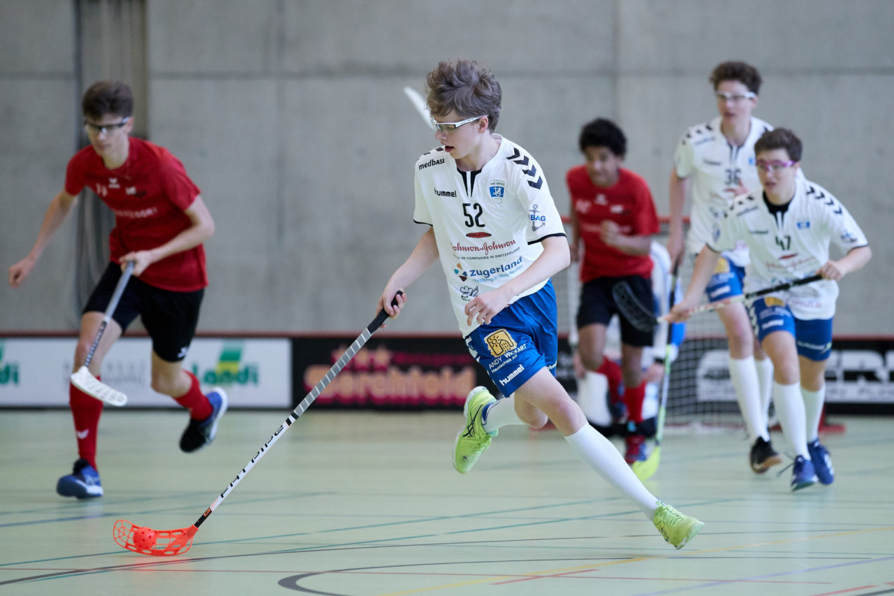 Junioren U16A Zug United - UHC Alligator Malans 
Resultat 10 : 8 am 11. Februar 2018 in der Sporthalle Dorfmatt in Rotkreuz 
Bild: Michael Peter