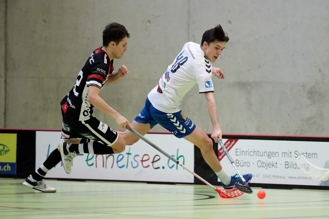 Junioren U21A Zug United - Chur Unihockey 
Resultat 11 : 3 am 10. Februar 2018 in der Sporthalle Dorfmatt in Rotkreuz 
Bild: Michael Peter
