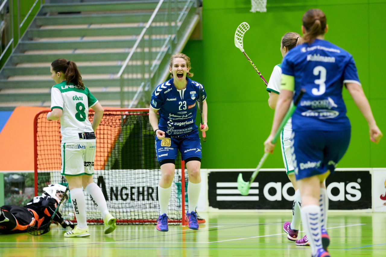 Zug United  Damen NLA
Playouts 5. Spiel 
UHC Waldkirch St.Gallen - Zug United 
Resultat 2 : 3  am 18. März 2018 in der Sporthalle Tal der Demut in St.Gallen 
Bild: Michael Peter