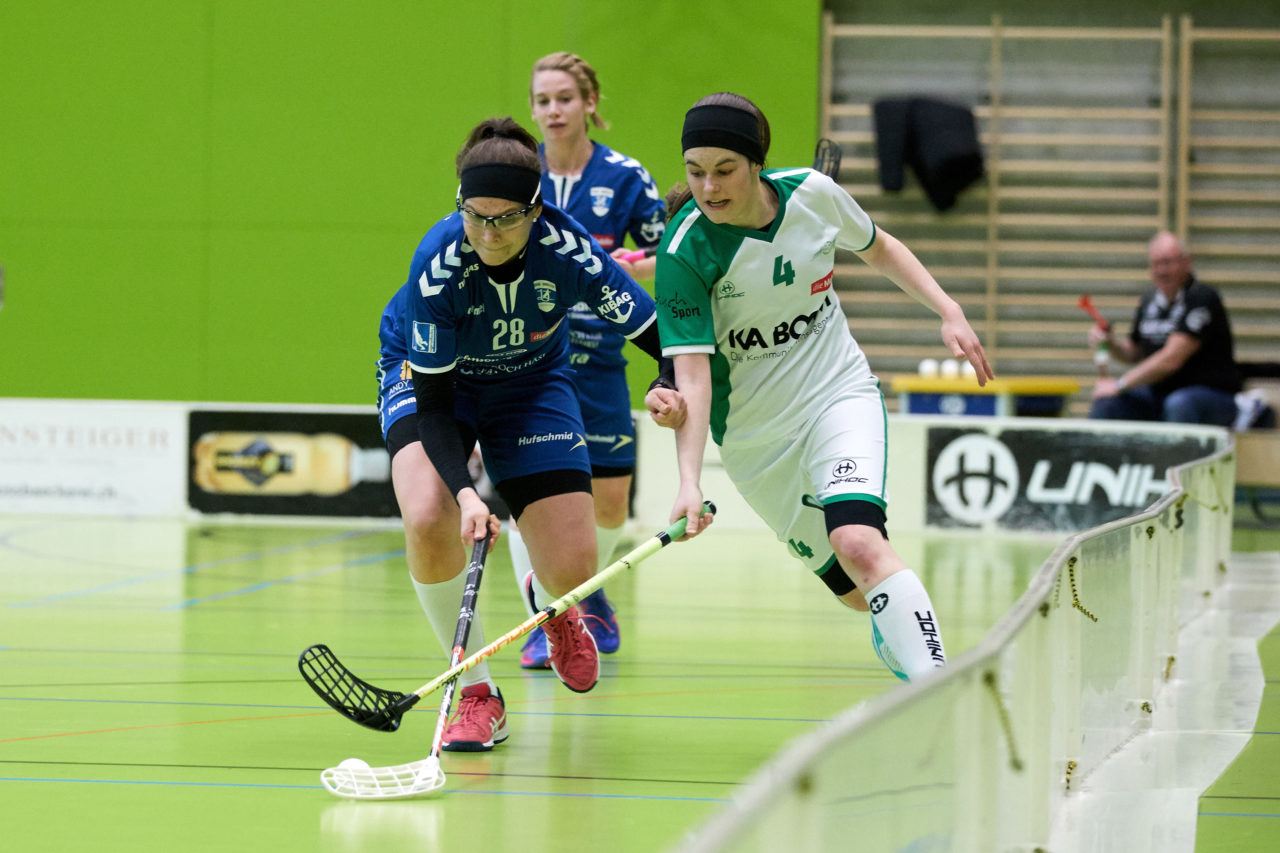 Zug United  Damen NLA
Playouts 5. Spiel 
UHC Waldkirch St.Gallen - Zug United 
Resultat 2 : 3  am 18. März 2018 in der Sporthalle Tal der Demut in St.Gallen 
Bild: Michael Peter
