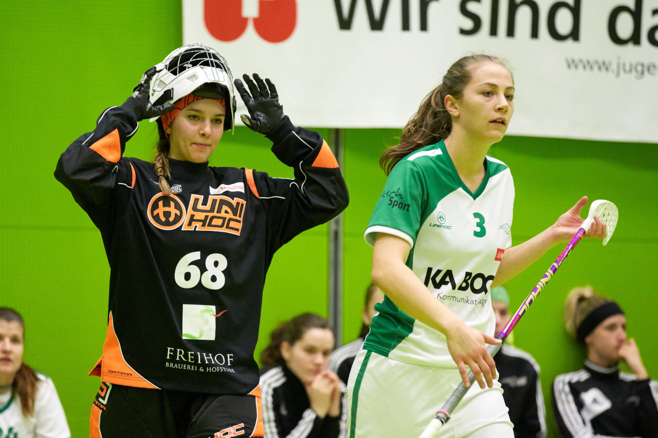 Zug United  Damen NLA
Playouts 5. Spiel 
UHC Waldkirch St.Gallen - Zug United 
Resultat 2 : 3  am 18. März 2018 in der Sporthalle Tal der Demut in St.Gallen 
Bild: Michael Peter