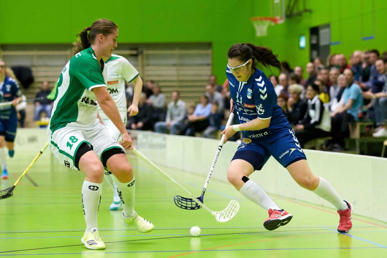 Zug United  Damen NLA
Playouts 5. Spiel 
UHC Waldkirch St.Gallen - Zug United 
Resultat 2 : 3  am 18. März 2018 in der Sporthalle Tal der Demut in St.Gallen 
Bild: Michael Peter