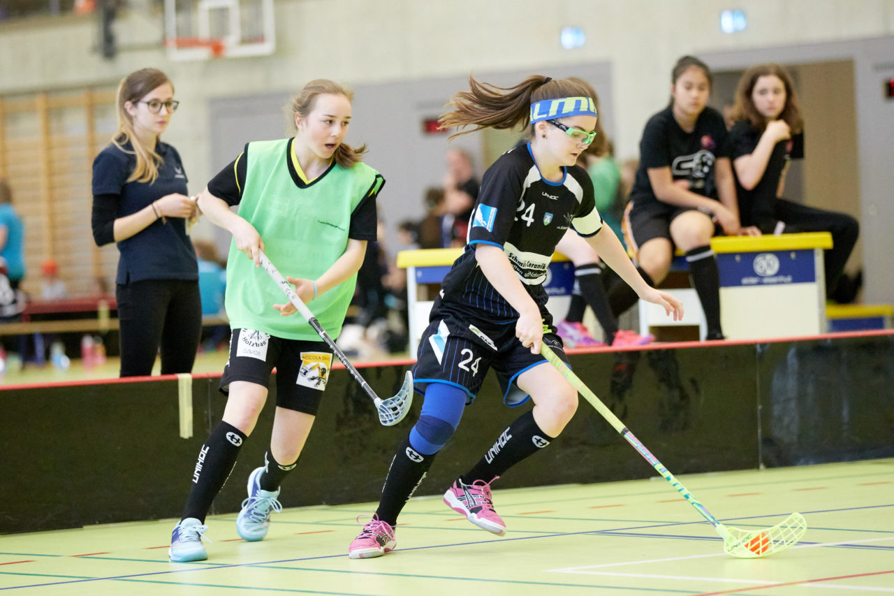 Schweizermeisterschaft 2018 der Juniorinnen B und C 
am 14. und 15. April  2018 in der Sporthalle Dorfmatt in Rotkreuz Der UHC Einhorn Hünenberg wird  in beiden Ligen Schweizermeister 
Bild: Michael Peter