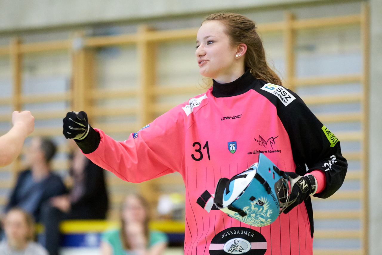 Schweizermeisterschaft 2018 der Juniorinnen B und C 
am 14. und 15. April  2018 in der Sporthalle Dorfmatt in Rotkreuz Der UHC Einhorn Hünenberg wird  in beiden Ligen Schweizermeister 
Bild: Michael Peter