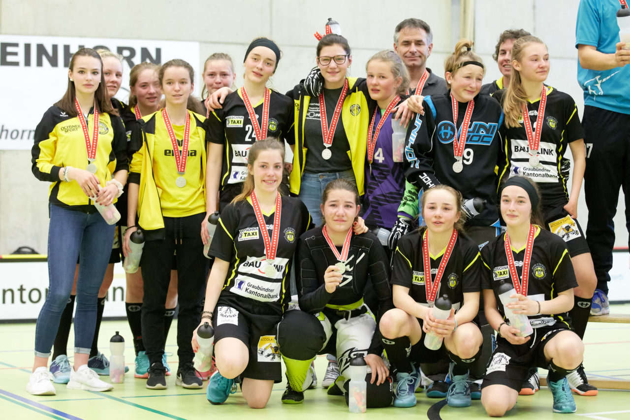Schweizermeisterschaft 2018 der Juniorinnen B und C 
am 14. und 15. April  2018 in der Sporthalle Dorfmatt in Rotkreuz Der UHC Einhorn Hünenberg wird  in beiden Ligen Schweizermeister 
Bild: Michael Peter