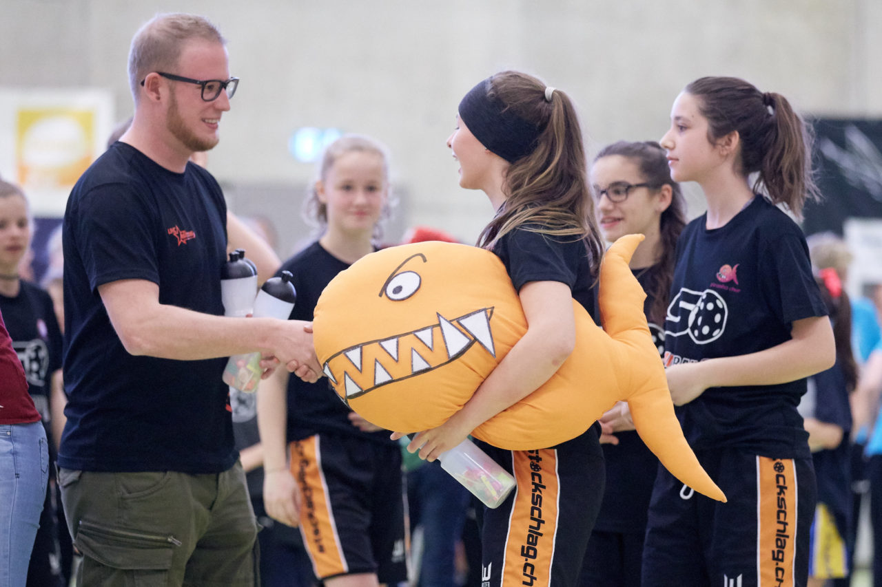 Schweizermeisterschaft 2018 der Juniorinnen B und C 
am 14. und 15. April  2018 in der Sporthalle Dorfmatt in Rotkreuz Der UHC Einhorn Hünenberg wird  in beiden Ligen Schweizermeister 
Bild: Michael Peter