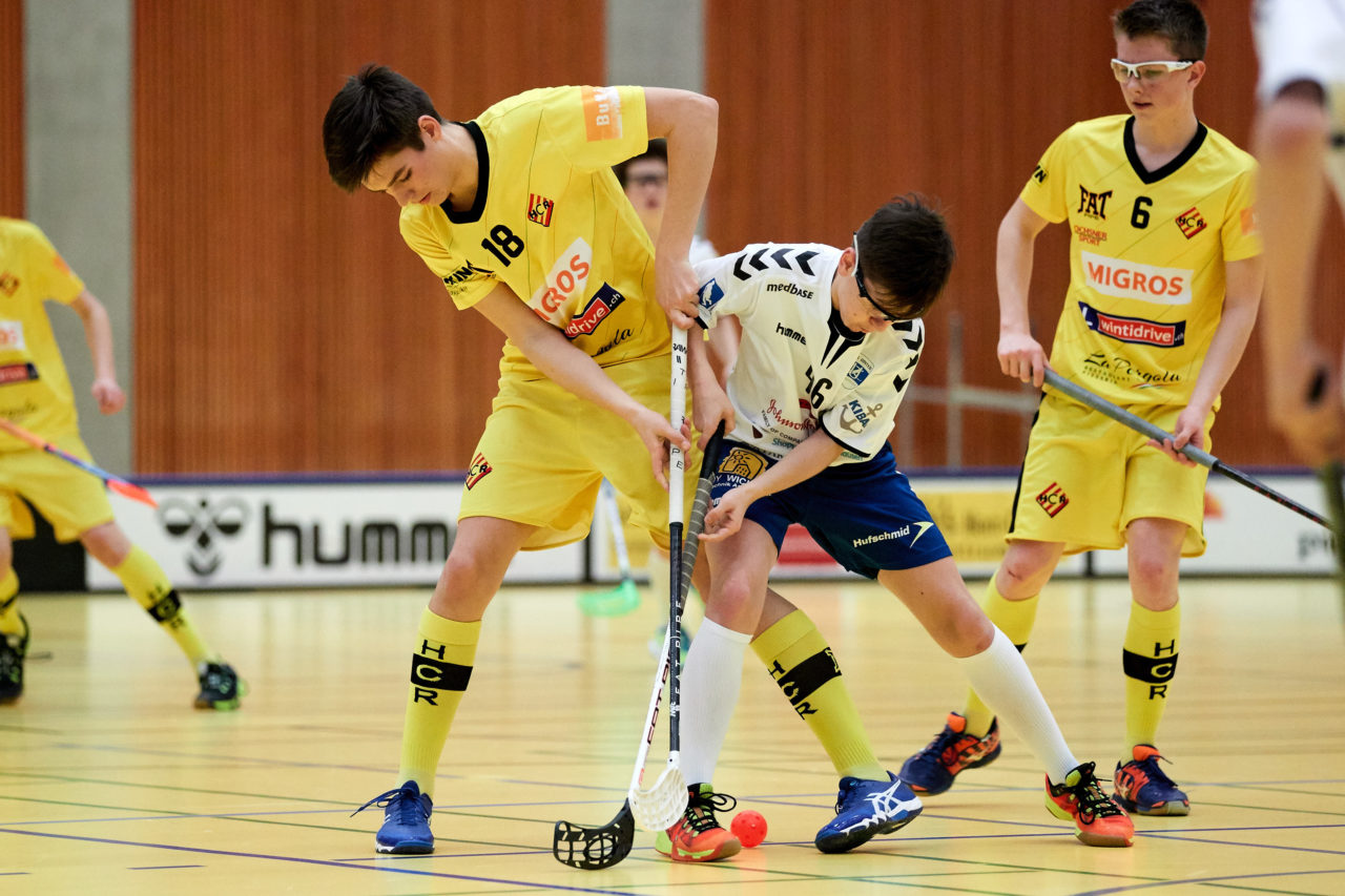 Junioren U16A 
Playoff Halbfinal 2. Spiel 
Zug United -  HC Rychenberg Winterthur 
Resultat 5 : 8 am  31. März 2018 in der Sporthalle Zug 
Bild: Michael Peter