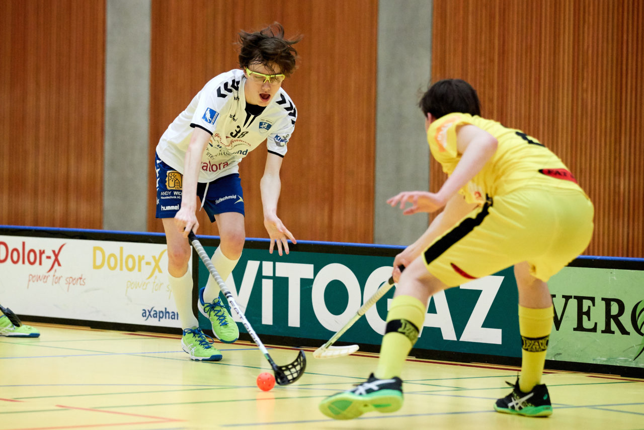 Junioren U16A 
Playoff Halbfinal 2. Spiel 
Zug United -  HC Rychenberg Winterthur 
Resultat 5 : 8 am  31. März 2018 in der Sporthalle Zug 
Bild: Michael Peter