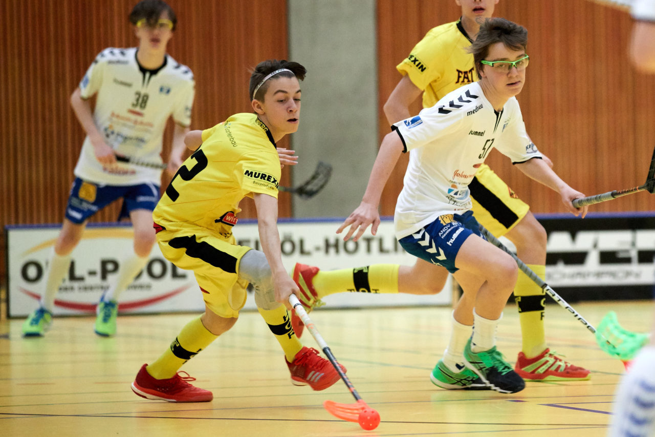 Junioren U16A 
Playoff Halbfinal 2. Spiel 
Zug United -  HC Rychenberg Winterthur 
Resultat 5 : 8 am  31. März 2018 in der Sporthalle Zug 
Bild: Michael Peter