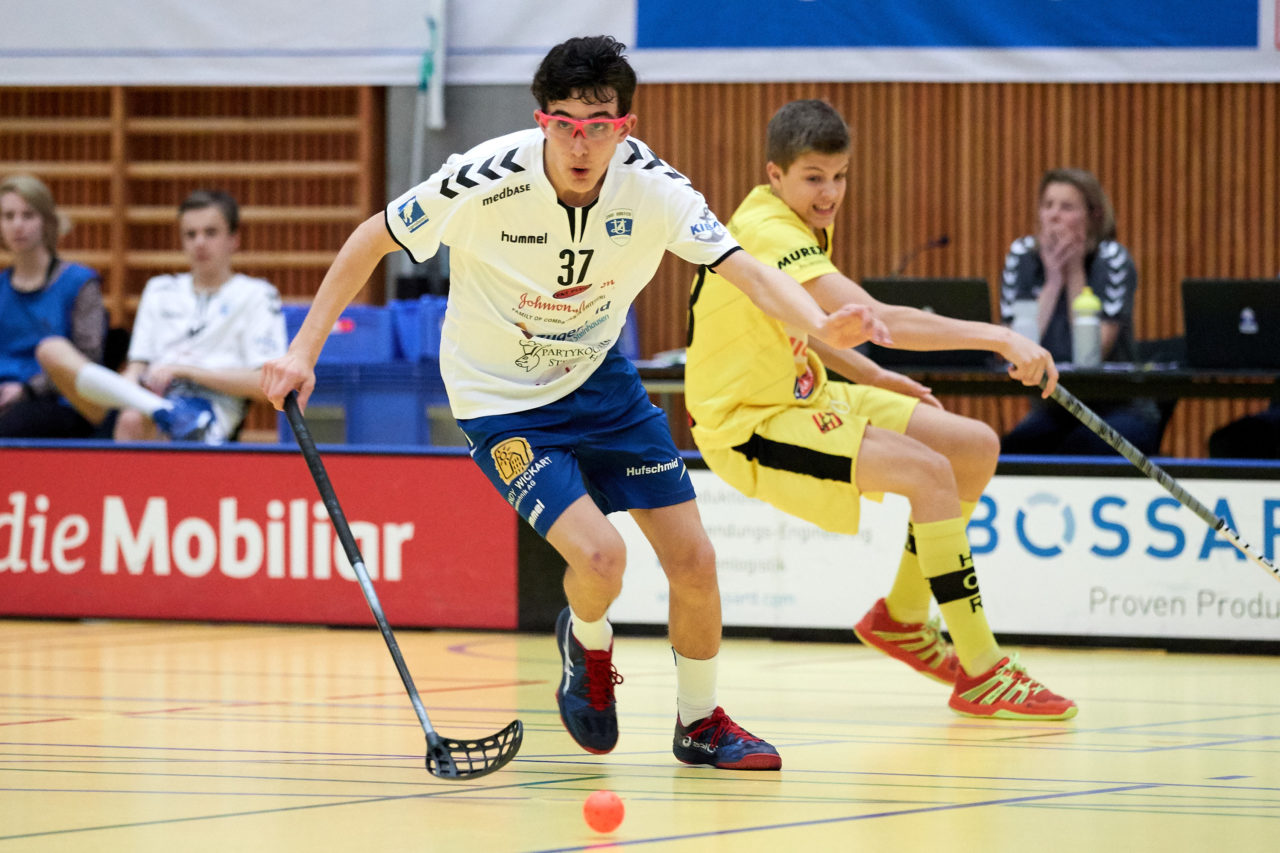 Junioren U16A 
Playoff Halbfinal 2. Spiel 
Zug United -  HC Rychenberg Winterthur 
Resultat 5 : 8 am  31. März 2018 in der Sporthalle Zug 
Bild: Michael Peter