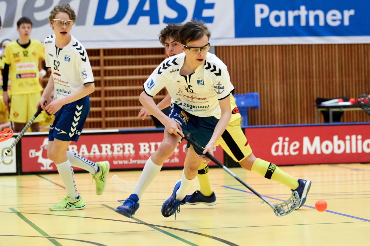 Junioren U16A 
Playoff Halbfinal 2. Spiel 
Zug United -  HC Rychenberg Winterthur 
Resultat 5 : 8 am  31. März 2018 in der Sporthalle Zug 
Bild: Michael Peter