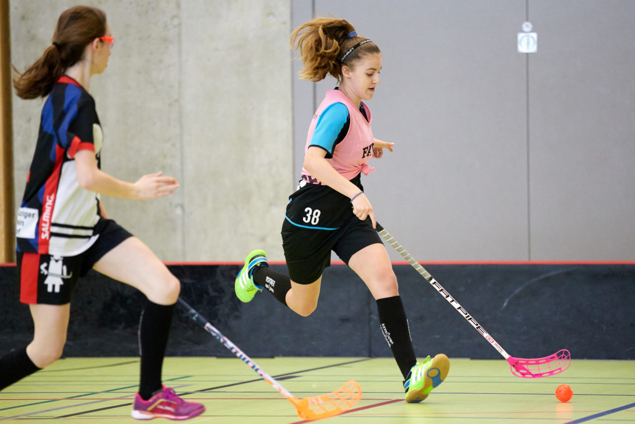 Schweizermeisterschaft 2018 der Juniorinnen B und C 
am 14. und 15. April  2018 in der Sporthalle Dorfmatt in Rotkreuz Der UHC Einhorn Hünenberg wird  in beiden Ligen Schweizermeister 
Bild: Michael Peter