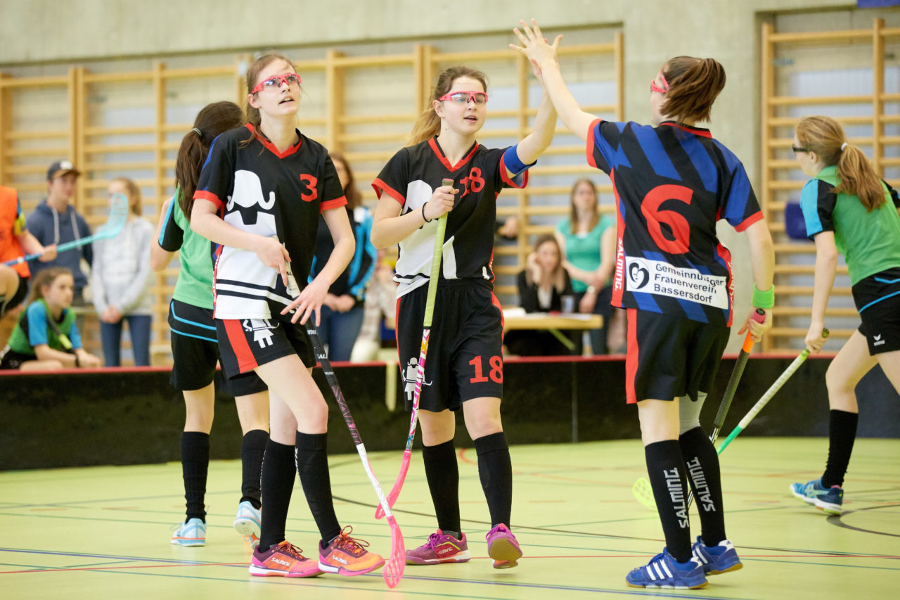 Schweizermeisterschaft 2018 der Juniorinnen B und C 
am 14. und 15. April  2018 in der Sporthalle Dorfmatt in Rotkreuz Der UHC Einhorn Hünenberg wird  in beiden Ligen Schweizermeister 
Bild: Michael Peter