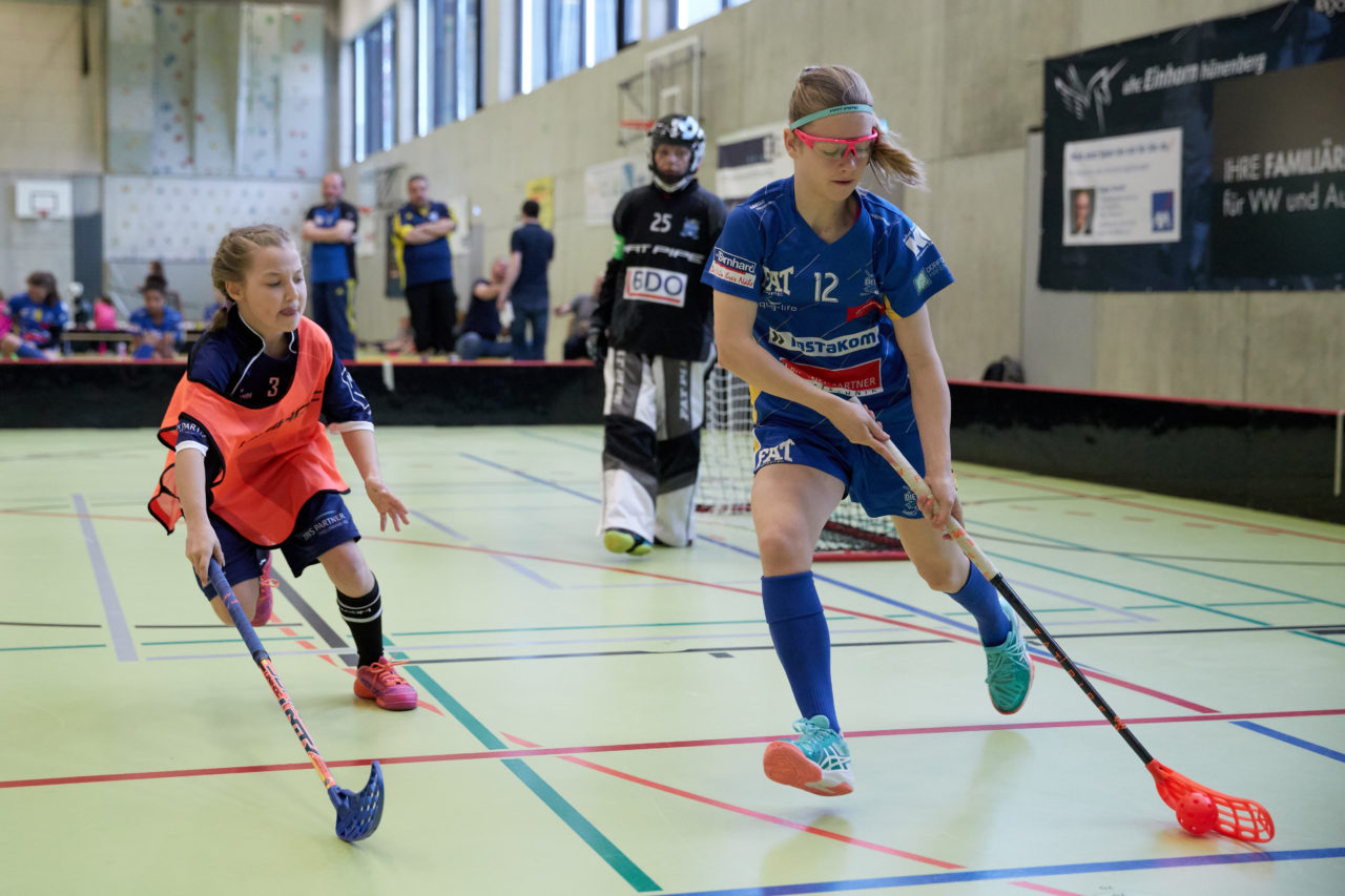 Schweizermeisterschaft 2018 der Juniorinnen B und C 
am 14. und 15. April  2018 in der Sporthalle Dorfmatt in Rotkreuz Der UHC Einhorn Hünenberg wird  in beiden Ligen Schweizermeister 
Bild: Michael Peter