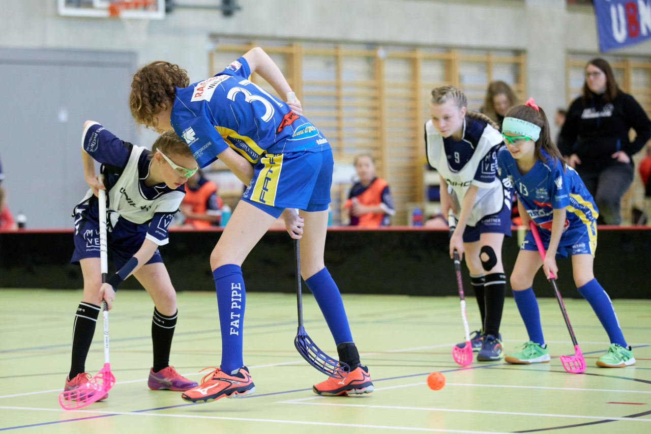 Schweizermeisterschaft 2018 der Juniorinnen B und C 
am 14. und 15. April  2018 in der Sporthalle Dorfmatt in Rotkreuz Der UHC Einhorn Hünenberg wird  in beiden Ligen Schweizermeister 
Bild: Michael Peter