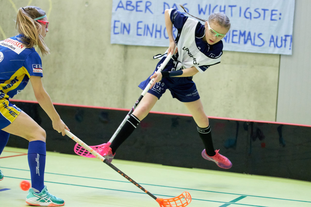 Schweizermeisterschaft 2018 der Juniorinnen B und C 
am 14. und 15. April  2018 in der Sporthalle Dorfmatt in Rotkreuz Der UHC Einhorn Hünenberg wird  in beiden Ligen Schweizermeister 
Bild: Michael Peter