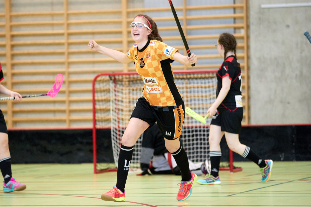Schweizermeisterschaft 2018 der Juniorinnen B und C 
am 14. und 15. April  2018 in der Sporthalle Dorfmatt in Rotkreuz Der UHC Einhorn Hünenberg wird  in beiden Ligen Schweizermeister 
Bild: Michael Peter