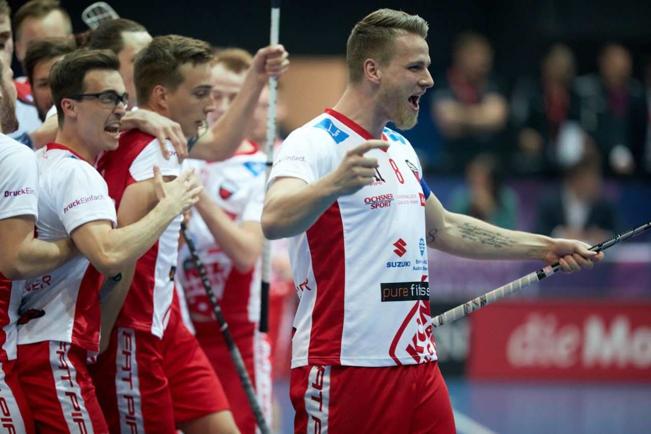 Herren NLA Superfinal 2017/18 
SV Wiler-Ersigen - Floorball Köniz 
Am 22. April 2018 in der SWISS  Arena in Kloten 
Foto: Michael Peter unihockey-fotos.ch