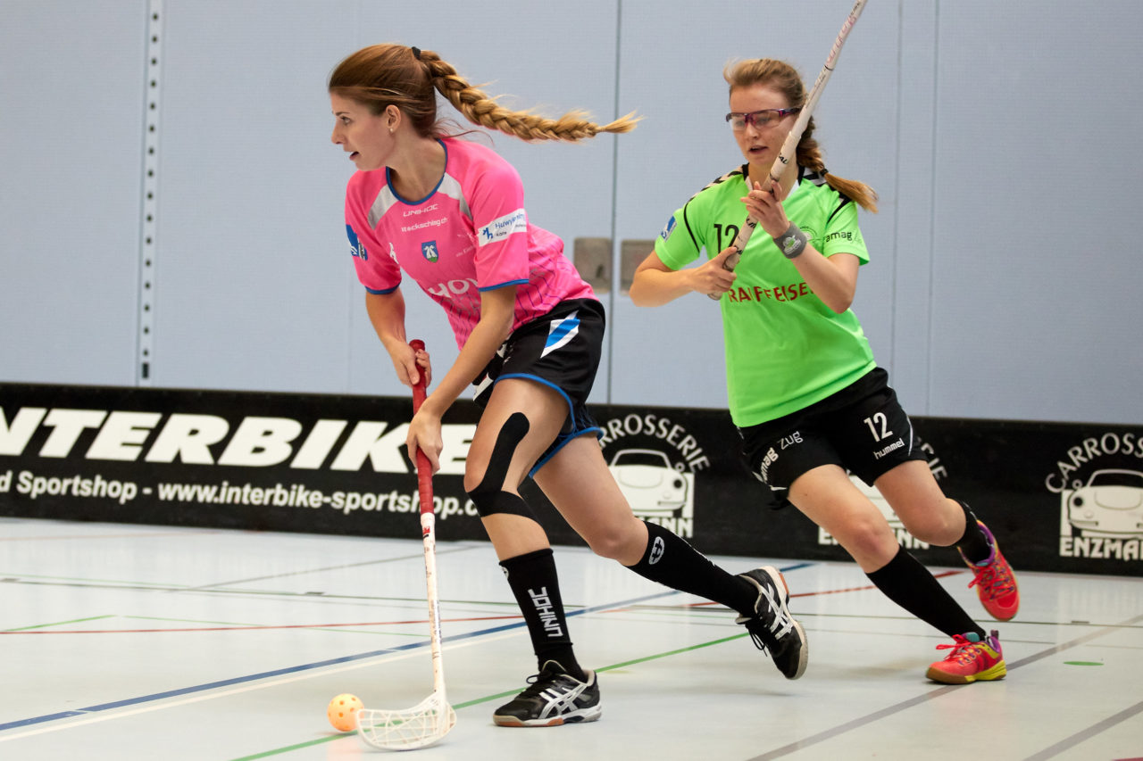 Damen 2. Liga Gruppe 3  
Einhorn Hünenberg - Zuger Highlands  
Resultat 2 : 4 am 21. Oktober 2018 in der Sporthalle Neuheim in Eschenbach 
Bild: Michael Peter
