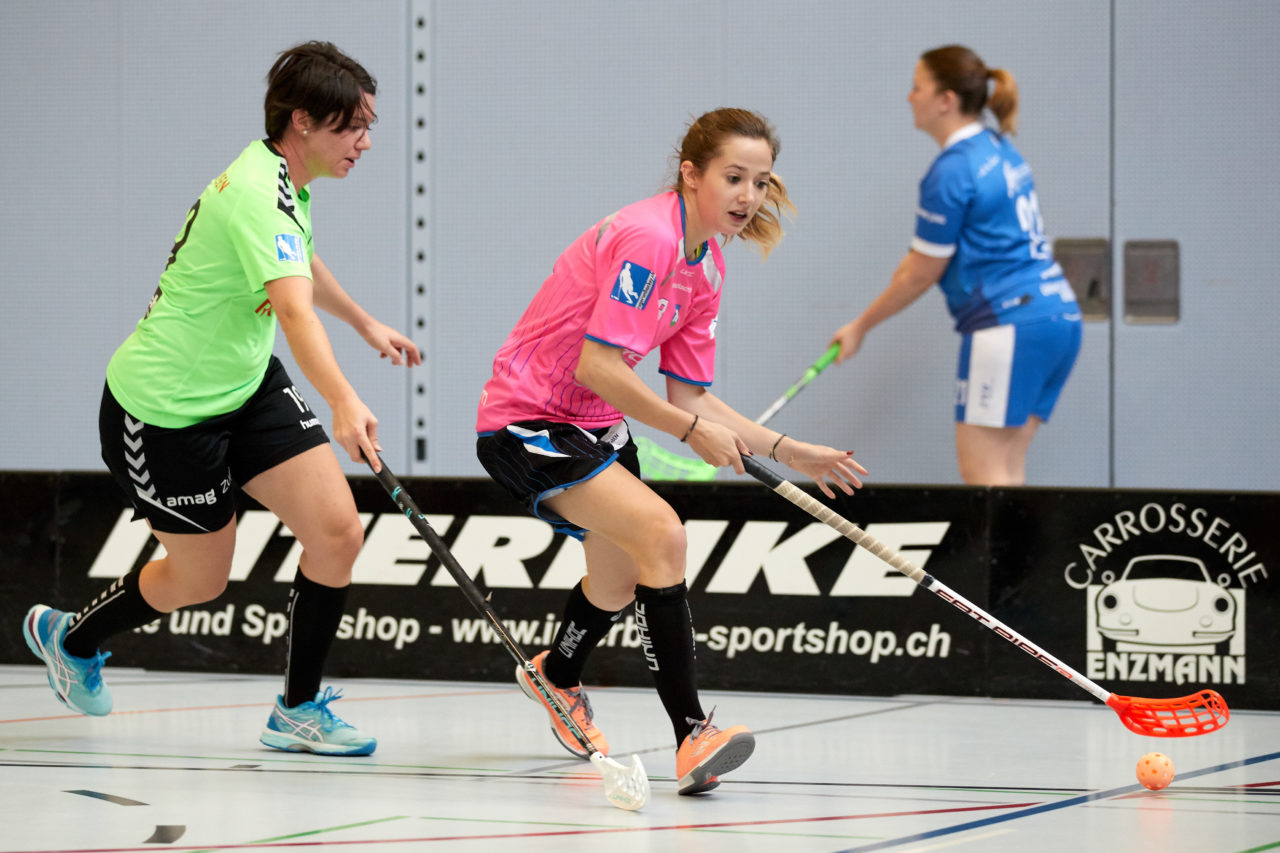 Damen 2. Liga Gruppe 3  
Einhorn Hünenberg - Zuger Highlands  
Resultat 2 : 4 am 21. Oktober 2018 in der Sporthalle Neuheim in Eschenbach 
Bild: Michael Peter