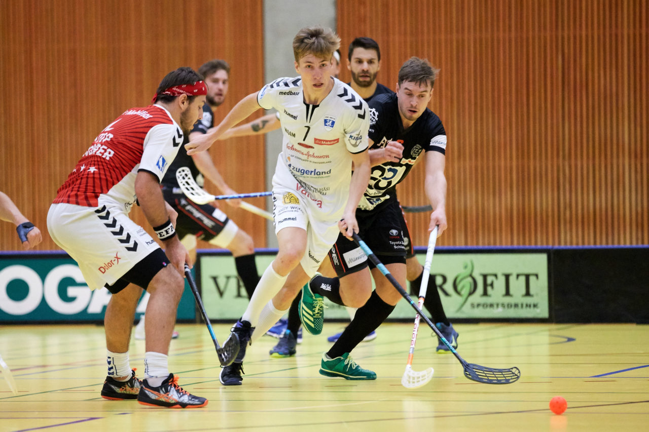 Zug United Herren NLA 
Zug United - Grasshopper Club Zürich 
Resultat 5 : 6 am 10. Oktober  2018 in der Sporthalle in Zug 
Bild: Michael Peter