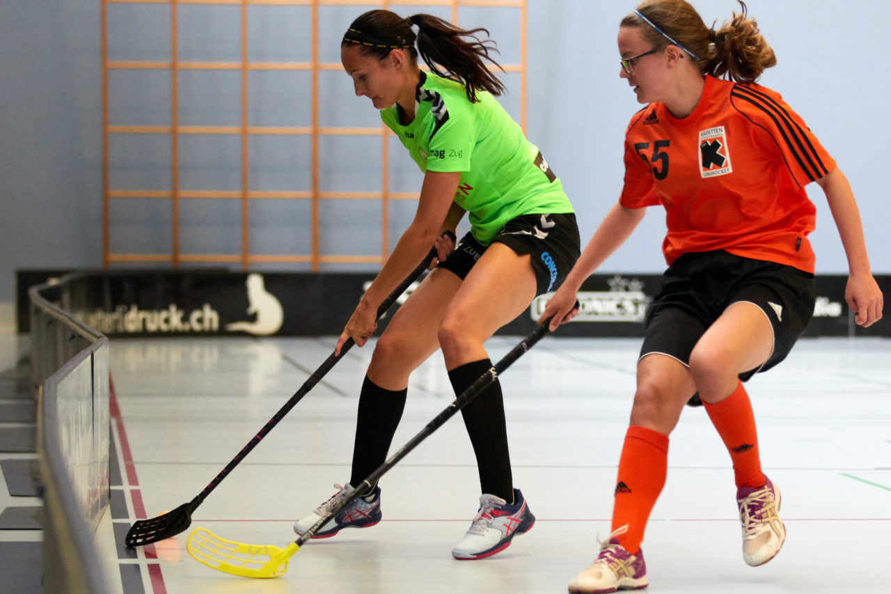Damen 2. Liga Gruppe 3  
Kadetten UH Schaffhausen - Zuger Highlands  
Resultat 0 : 1 am 21. Oktober 2018 in der Sporthalle Neuheim in Eschenbach 
Bild: Michael Peter