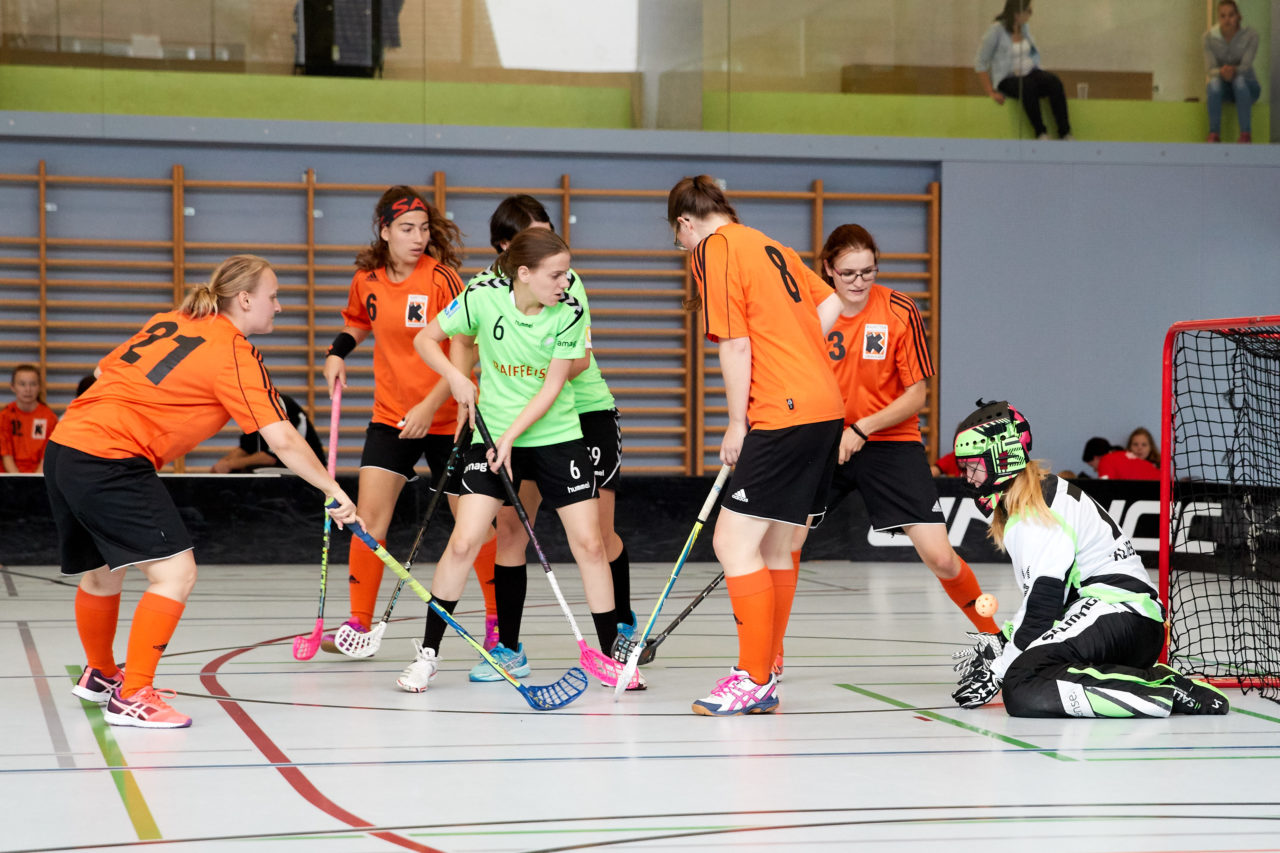 Damen 2. Liga Gruppe 3  
Kadetten UH Schaffhausen - Zuger Highlands  
Resultat 0 : 1 am 21. Oktober 2018 in der Sporthalle Neuheim in Eschenbach 
Bild: Michael Peter