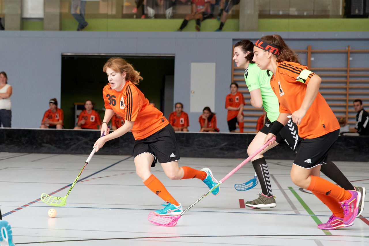 Damen 2. Liga Gruppe 3  
Kadetten UH Schaffhausen - Zuger Highlands  
Resultat 0 : 1 am 21. Oktober 2018 in der Sporthalle Neuheim in Eschenbach 
Bild: Michael Peter